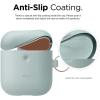 imageelago Silicone Case with Keychain Compatible with Apple AirPods Case 1 ampamp 2 Front LED Visible Supports Wireless Charging Protective Silicone PeachMint