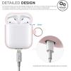 imageelago Silicone Case with Keychain Compatible with Apple AirPods Case 1 ampamp 2 Front LED Visible Supports Wireless Charging Protective Silicone PeachLovely Pink