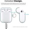 imageelago Silicone Case with Keychain Compatible with Apple AirPods Case 1 ampamp 2 Front LED Visible Supports Wireless Charging Protective Silicone PeachMint