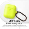 imageelago Silicone Case with Keychain Compatible with Apple AirPods Case 1 ampamp 2 Front LED Visible Supports Wireless Charging Protective Silicone PeachNeon Yellow