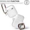 imageelago Silicone Case with Keychain Compatible with Apple AirPods Case 1 ampamp 2 Front LED Visible Supports Wireless Charging Protective Silicone PeachNightglow Blue