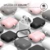 imageelago Silicone Case with Keychain Compatible with Apple AirPods Case 1 ampamp 2 Front LED Visible Supports Wireless Charging Protective Silicone PeachLavender