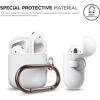 imageelago Silicone Case with Keychain Compatible with Apple AirPods Case 1 ampamp 2 Front LED Visible Supports Wireless Charging Protective Silicone PeachNightglow Blue