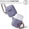 imageelago Silicone Case with Keychain Compatible with Apple AirPods Case 1 ampamp 2 Front LED Visible Supports Wireless Charging Protective Silicone PeachLavender Grey