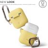 imageelago Silicone Case with Keychain Compatible with Apple AirPods Case 1 ampamp 2 Front LED Visible Supports Wireless Charging Protective Silicone PeachYellow