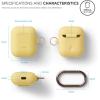 imageelago Silicone Case with Keychain Compatible with Apple AirPods Case 1 ampamp 2 Front LED Visible Supports Wireless Charging Protective Silicone PeachYellow