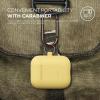 imageelago Silicone Case with Keychain Compatible with Apple AirPods Case 1 ampamp 2 Front LED Visible Supports Wireless Charging Protective Silicone PeachYellow