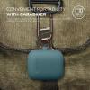imageelago Silicone Case with Keychain Compatible with Apple AirPods Case 1 ampamp 2 Front LED Visible Supports Wireless Charging Protective Silicone PeachDark Turquoise