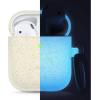 imageelago Silicone Case with Keychain Compatible with Apple AirPods Case 1 ampamp 2 Front LED Visible Supports Wireless Charging Protective Silicone PeachNightglow Gold Pearl