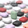 imageelago Silicone Protective Case Compatible with Apple AirPods 2 Wireless Charging Case Front LED Visible AntiSlip Coating Inside Patent Registered Nightglow BluePastel Green