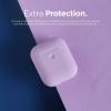 imageelago Silicone Protective Case Compatible with Apple AirPods 2 Wireless Charging Case Front LED Visible AntiSlip Coating Inside Patent Registered Nightglow BlueLavender