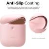 imageelago Silicone Protective Case Compatible with Apple AirPods 2 Wireless Charging Case Front LED Visible AntiSlip Coating Inside Patent Registered Nightglow BlueLovely Pink
