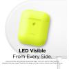 imageelago Silicone Protective Case Compatible with Apple AirPods 2 Wireless Charging Case Front LED Visible AntiSlip Coating Inside Patent Registered Nightglow BlueNeon Yellow