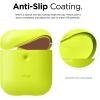 imageelago Silicone Protective Case Compatible with Apple AirPods 2 Wireless Charging Case Front LED Visible AntiSlip Coating Inside Patent Registered Nightglow BlueNeon Yellow