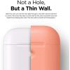 imageelago Silicone Protective Case Compatible with Apple AirPods 2 Wireless Charging Case Front LED Visible AntiSlip Coating Inside Patent Registered Nightglow BluePeach