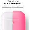 imageelago Silicone Protective Case Compatible with Apple AirPods 2 Wireless Charging Case Front LED Visible AntiSlip Coating Inside Patent Registered Nightglow BlueNeon Hot Pink