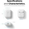imageelago Silicone Protective Case Compatible with Apple AirPods 2 Wireless Charging Case Front LED Visible AntiSlip Coating Inside Patent Registered Nightglow BlueNightglow Blue