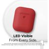 imageelago Silicone Protective Case Compatible with Apple AirPods 2 Wireless Charging Case Front LED Visible AntiSlip Coating Inside Patent Registered Nightglow BlueRed