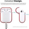 imageelago Silicone Protective Case Compatible with Apple AirPods 2 Wireless Charging Case Front LED Visible AntiSlip Coating Inside Patent Registered Nightglow BlueRed