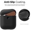 imageelago Silicone Protective Case Compatible with Apple AirPods 2 Wireless Charging Case Front LED Visible AntiSlip Coating Inside Patent Registered Nightglow BlueBlack