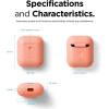 imageelago Silicone Protective Case Compatible with Apple AirPods 2 Wireless Charging Case Front LED Visible AntiSlip Coating Inside Patent Registered Nightglow BluePeach