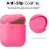imageelago Silicone Protective Case Compatible with Apple AirPods 2 Wireless Charging Case Front LED Visible AntiSlip Coating Inside Patent Registered Nightglow BlueNeon Hot Pink