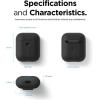 imageelago Silicone Protective Case Compatible with Apple AirPods 2 Wireless Charging Case Front LED Visible AntiSlip Coating Inside Patent Registered Nightglow BlueBlack