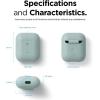 imageelago Silicone Protective Case Compatible with Apple AirPods 2 Wireless Charging Case Front LED Visible AntiSlip Coating Inside Patent Registered Nightglow BlueBaby Mint