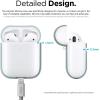 imageelago Silicone Protective Case Compatible with Apple AirPods 2 Wireless Charging Case Front LED Visible AntiSlip Coating Inside Patent Registered Nightglow BlueBaby Mint