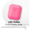 imageelago Silicone Protective Case Compatible with Apple AirPods 2 Wireless Charging Case Front LED Visible AntiSlip Coating Inside Patent Registered Nightglow BlueNeon Hot Pink