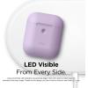 imageelago Silicone Protective Case Compatible with Apple AirPods 2 Wireless Charging Case Front LED Visible AntiSlip Coating Inside Patent Registered Nightglow BlueLavender