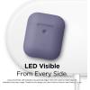 imageelago Silicone Protective Case Compatible with Apple AirPods 2 Wireless Charging Case Front LED Visible AntiSlip Coating Inside Patent Registered Nightglow BlueLavender Gray