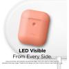 imageelago Silicone Protective Case Compatible with Apple AirPods 2 Wireless Charging Case Front LED Visible AntiSlip Coating Inside Patent Registered Nightglow BluePeach