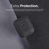 imageelago Silicone Protective Case Compatible with Apple AirPods 2 Wireless Charging Case Front LED Visible AntiSlip Coating Inside Patent Registered Nightglow BlueDark Gray