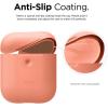 imageelago Silicone Protective Case Compatible with Apple AirPods 2 Wireless Charging Case Front LED Visible AntiSlip Coating Inside Patent Registered Nightglow BluePeach