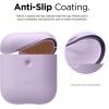 imageelago Silicone Protective Case Compatible with Apple AirPods 2 Wireless Charging Case Front LED Visible AntiSlip Coating Inside Patent Registered Nightglow BlueLavender