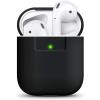 imageelago Premium Silicone Case Compatible with Apple AirPods 1 and 2 Front LED Visible Whiteblack