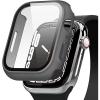 imageelago compatible with Apple Watch 10 Case Screen Protector Clear Shield Full Protection Hard PC  Tempered GlassGrey Matte