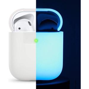 imageelago Premium Silicone Case Compatible with Apple AirPods 1 and 2 Front LED Visible WhiteMulti