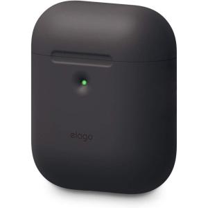 imageelago Silicone Protective Case Compatible with Apple AirPods 2 Wireless Charging Case Front LED Visible AntiSlip Coating Inside Patent Registered Nightglow BlueBlack
