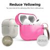 imageelago Compatible with AirPods Pro Case Clear  High Rating TPU Transparent Shockproof Protective Case Cover with Keychain Gel Tape Included Wireless Charging LavenderNeon Hot Pink