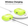 imageelago Compatible with AirPods Pro Case Clear  High Rating TPU Transparent Shockproof Protective Case Cover with Keychain Gel Tape Included Wireless Charging LavenderNeon Yellow