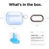 imageelago Compatible with AirPods Pro Case Clear  High Rating TPU Transparent Shockproof Protective Case Cover with Keychain Gel Tape Included Wireless Charging LavenderAqua Blue