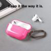 imageelago Compatible with AirPods Pro Case Clear  High Rating TPU Transparent Shockproof Protective Case Cover with Keychain Gel Tape Included Wireless Charging LavenderNeon Hot Pink