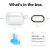 imageelago Compatible with AirPods Pro Case Clear  High Rating TPU Transparent Shockproof Protective Case Cover with Keychain Gel Tape Included Wireless Charging LavenderTransparent