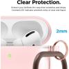imageelago Compatible with AirPods Pro Case Clear  High Rating TPU Transparent Shockproof Protective Case Cover with Keychain Gel Tape Included Wireless Charging LavenderLovely Pink