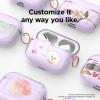 imageelago Compatible with AirPods Pro Case Clear  High Rating TPU Transparent Shockproof Protective Case Cover with Keychain Gel Tape Included Wireless Charging LavenderLavender