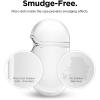 imageelago Compatible with AirPods Pro Case Clear  High Rating TPU Transparent Shockproof Protective Case Cover with Keychain Gel Tape Included Wireless Charging LavenderTransparent