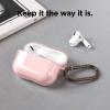 imageelago Compatible with AirPods Pro Case Clear  High Rating TPU Transparent Shockproof Protective Case Cover with Keychain Gel Tape Included Wireless Charging LavenderLovely Pink