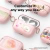 imageelago Compatible with AirPods Pro Case Clear  High Rating TPU Transparent Shockproof Protective Case Cover with Keychain Gel Tape Included Wireless Charging LavenderLovely Pink